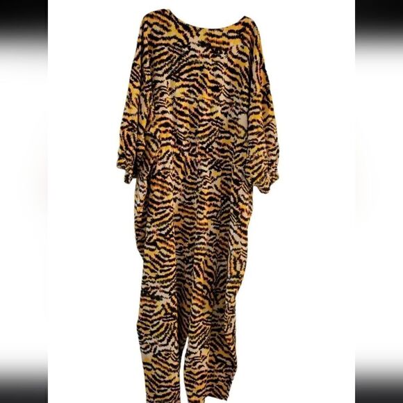 Rachel Comey Women's Plus Size Animal Print 3/4 Sleeve Jumpsuit NWT Size 14 - Picture 11 of 15